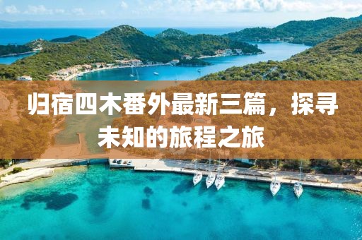 歸宿四木番外最新三篇，探尋未知的旅程之旅