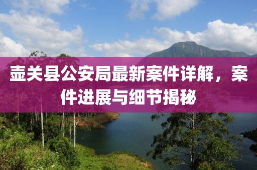 壺關(guān)縣公安局最新案件詳解，案件進(jìn)展與細(xì)節(jié)揭秘