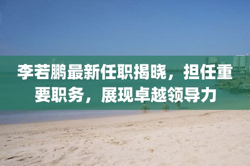 李若鵬最新任職揭曉，擔(dān)任重要職務(wù)，展現(xiàn)卓越領(lǐng)導(dǎo)力