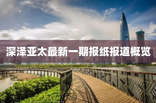 深澤亞太最新一期報紙報道概覽