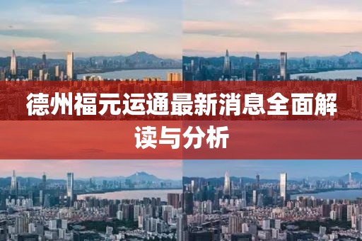 德州福元運(yùn)通最新消息全面解讀與分析