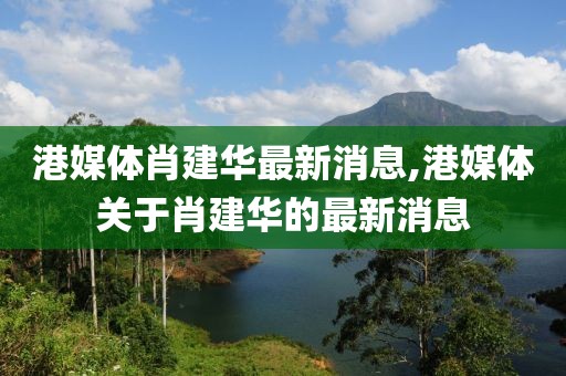 港媒體肖建華最新消息,港媒體關(guān)于肖建華的最新消息