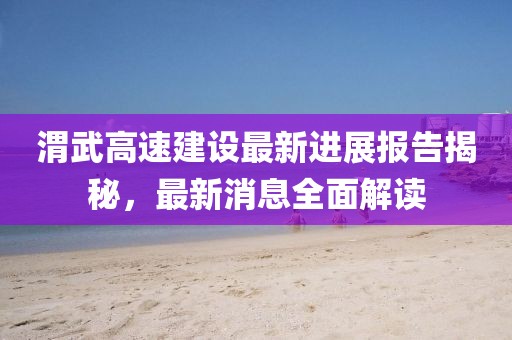 渭武高速建設(shè)最新進(jìn)展報告揭秘，最新消息全面解讀