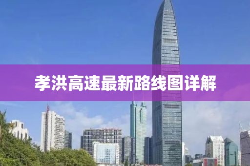 孝洪高速最新路線圖詳解