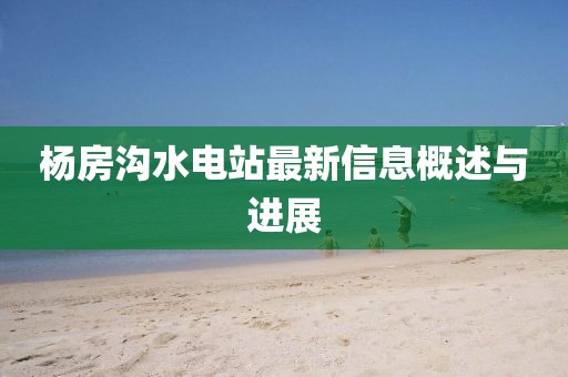 楊房溝水電站最新信息概述與進展