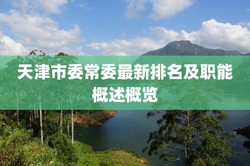 天津市委常委最新排名及職能概述概覽