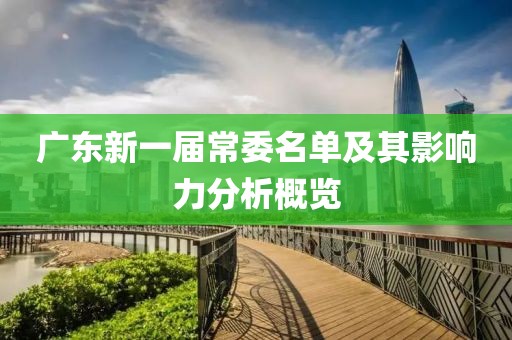 廣東新一屆常委名單及其影響力分析概覽