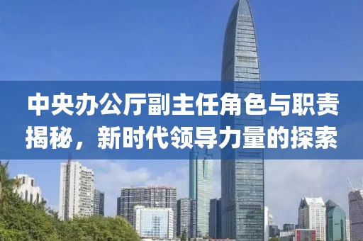 中央辦公廳副主任角色與職責(zé)揭秘，新時(shí)代領(lǐng)導(dǎo)力量的探索