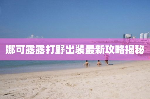 娜可露露打野出裝最新攻略揭秘