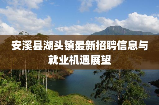 安溪縣湖頭鎮(zhèn)最新招聘信息與就業(yè)機遇展望