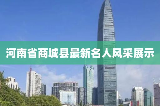 河南省商城縣最新名人風(fēng)采展示