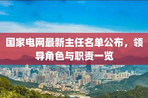 國家電網(wǎng)最新主任名單公布，領(lǐng)導角色與職責一覽