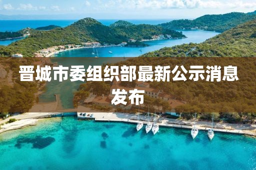 晉城市委組織部最新公示消息發(fā)布