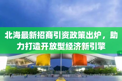 北海最新招商引資政策出爐，助力打造開放型經(jīng)濟(jì)新引擎