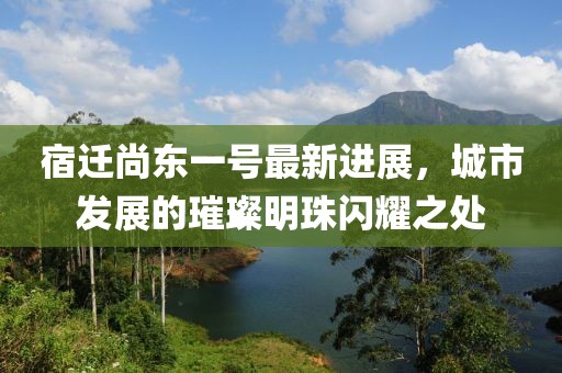 宿遷尚東一號最新進(jìn)展，城市發(fā)展的璀璨明珠閃耀之處