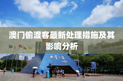 澳門(mén)偷渡客最新處理措施及其影響分析