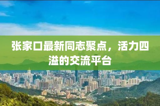 張家口最新同志聚點(diǎn)，活力四溢的交流平臺(tái)