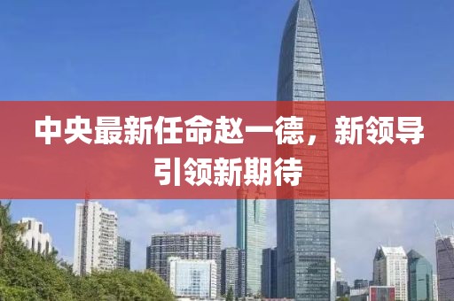 中央最新任命趙一德，新領導引領新期待