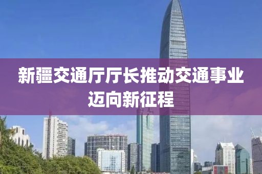 新疆交通廳廳長推動交通事業(yè)邁向新征程