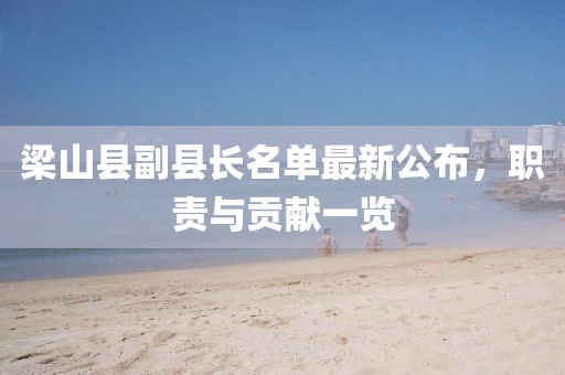 梁山縣副縣長名單最新公布，職責(zé)與貢獻(xiàn)一覽