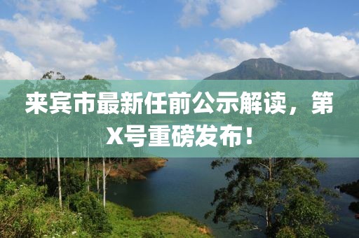 來賓市最新任前公示解讀，第X號重磅發(fā)布！