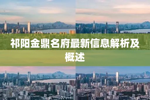祁陽(yáng)金鼎名府最新信息解析及概述
