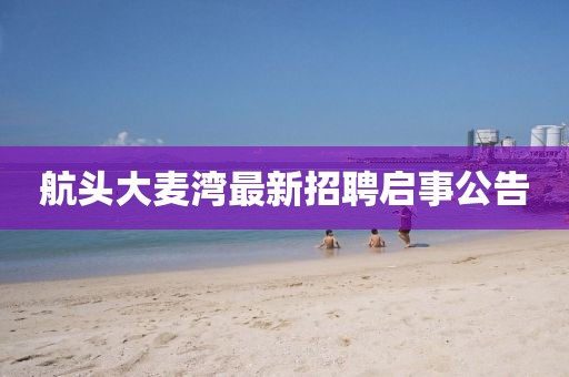 航頭大麥灣最新招聘啟事公告