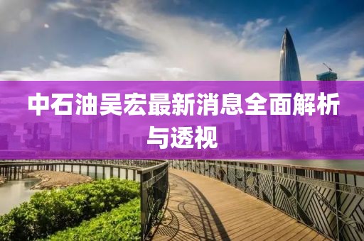 中石油吳宏最新消息全面解析與透視