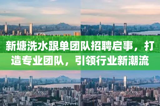新塘洗水跟單團(tuán)隊(duì)招聘啟事，打造專業(yè)團(tuán)隊(duì)，引領(lǐng)行業(yè)新潮流