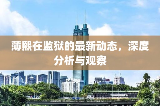 薄熙在監(jiān)獄的最新動態(tài)，深度分析與觀察