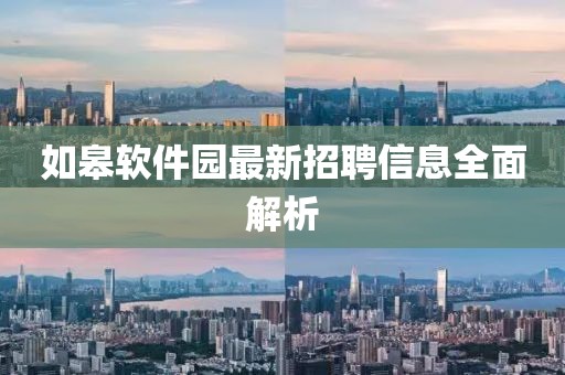 如皋軟件園最新招聘信息全面解析