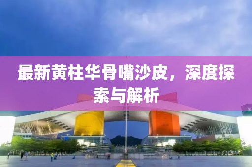 最新黃柱華骨嘴沙皮，深度探索與解析