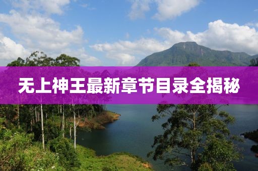 無上神王最新章節(jié)目錄全揭秘