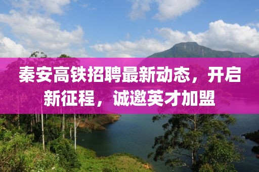 秦安高鐵招聘最新動(dòng)態(tài)，開啟新征程，誠邀英才加盟