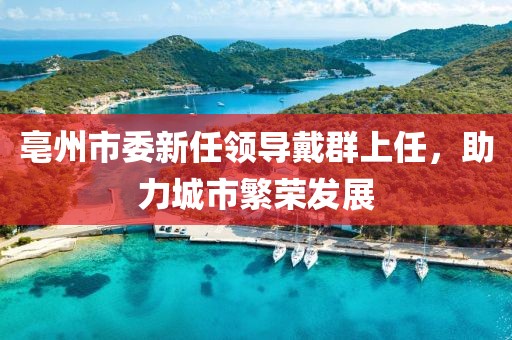 亳州市委新任領(lǐng)導(dǎo)戴群上任，助力城市繁榮發(fā)展